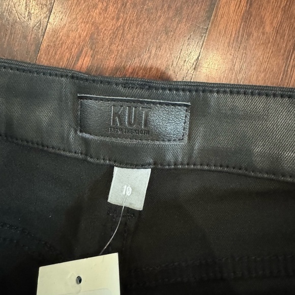 Kut From The Kloth Meg Coated High Rise Wide Leg Jeans Size 10 NWT - Picture 5 of 6
